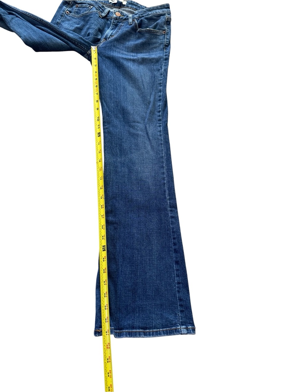 Levis 518 Superlow Bootcut Jeans Womens 7 Medium Low Rise Flare Dark Wash Y2K - Picture 2 of 6